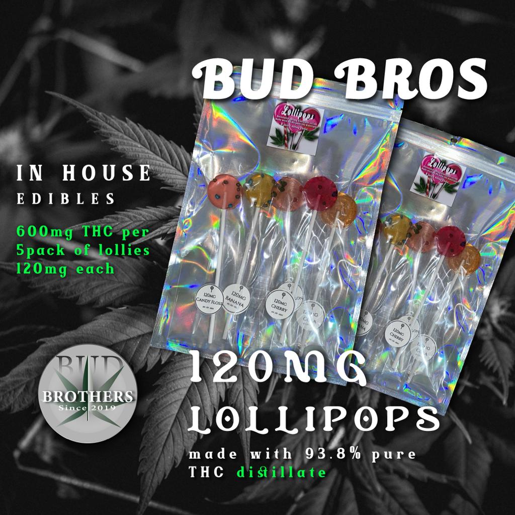 Bud Brothers - THC Lollipops - Bubblegum - 120MG