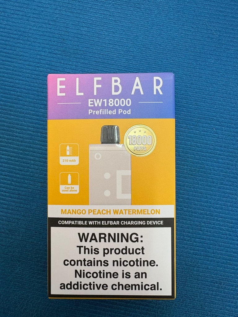 Elf Bar - EW18000 - Cartridge - Mango Peach Watermelon 5%   