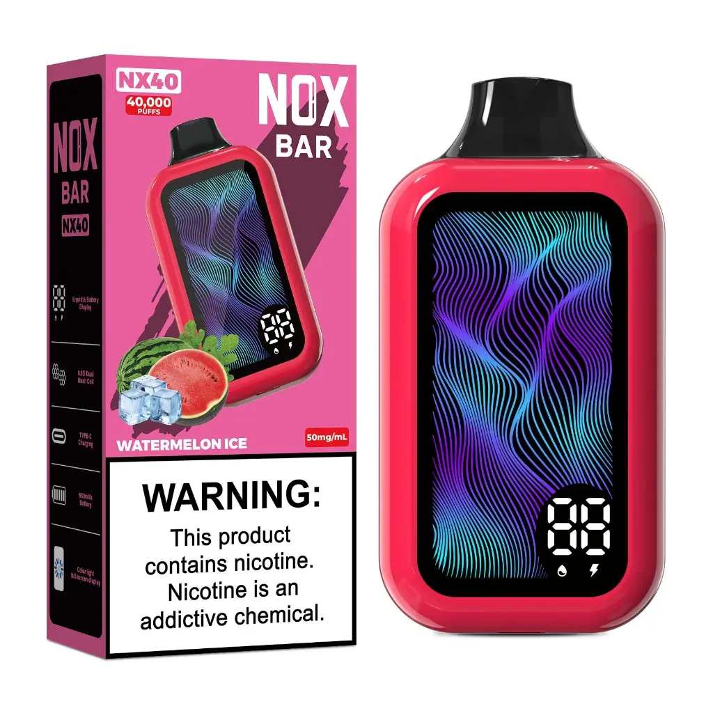 Nox Bar - Raspberry Watermelon Ice - 40 000 Puffs - 5%  