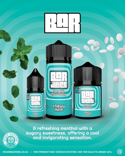 6Zero - Bar Shot - Chewy Mint - 60ML   
