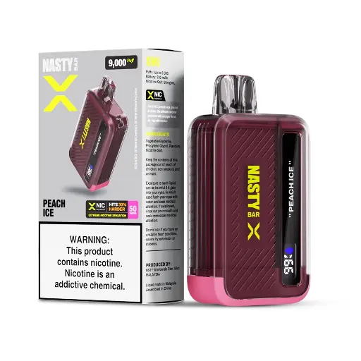 Nasty - Peach - X Series - 9000 Puffs - 5% 